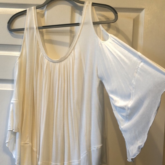 Free People Tops - Free People Loose Fitting, Flowing Cold Shoulder Top